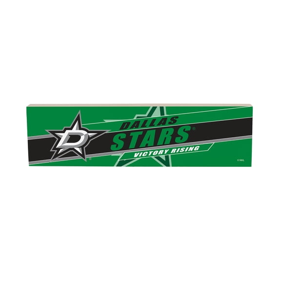 Dallas Stars 5" x 18" Shadow Logo Wood Mantle Sign