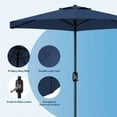 thumbnail image 2 of Patio Umbrella – 7.5FT Outdoor – 6 Ribs & Iron Frame – UPF 50+ UV Protection – Waterproof Canopy – Deck, Pool, Backyard, Lawn & Balcony, 2 of 4