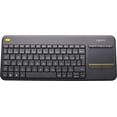 thumbnail image 1 of Logitech K400 Plus Teclado táctil inalámbrico para TV con fácil control de medios y Toucad incorporado, teclado HTPC para TV conectada a PC, Windows, Android, Chrome OS, computadora portátil, tableta - NegroFrancés esquí esquí Gafas de esquí, 1 of 3