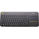 thumbnail image 1 of Logitech K400 Plus Teclado táctil inalámbrico para TV con fácil control de medios y Toucad incorporado, teclado HTPC para TV conectada a PC, Windows, Android, Chrome OS, computadora portátil, tableta - NegroFrancés esquí esquí Gafas de esquí, 1 of 3