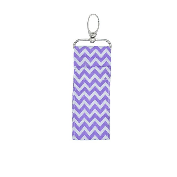 Tebru Tebru Lipstick Holder Keychain, Lip Balm Keychain, Wave Pattern