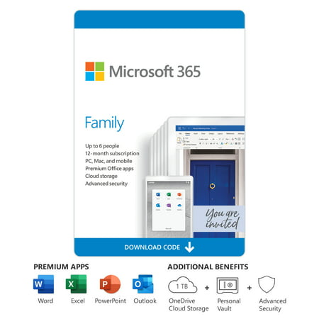 Microsoft Office 365 Home | 12-month subscription, up to 6 people, PC/Mac (Best Home Finance App For Mac)