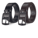 thumbnail image 1 of Cinturón De Piel Hombre De Moda Accesorios Para Hombre 2pcs Xtellar Negro/marrón, 1 of 4