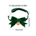 thumbnail image 3 of Btomtd Holiday Pet Collar with Bells Adjustable Velvet Bow for Dogs and Cats Christmas Ornaments and Festive Attire Christmas Dog Collar for Small Medium Canine, Green, 3 of 6