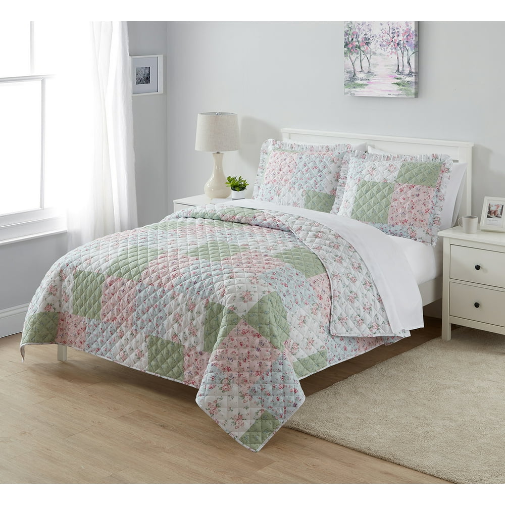 Simply Shabby Chic Reversible Ditsy Floral 2Piece Quilt Set, Full