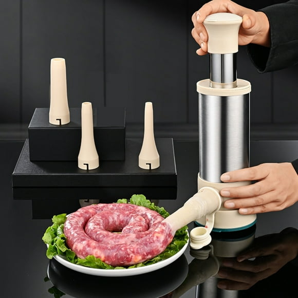 Sausage Stuffer Machine,Meat Grinder Manual,Sausage Machine Manual Sausage Stuffer Machine Stainless Steel Sausage Extruder Machine Kitchen Meat Sausage Stuffing Machine Meat Grinder and Sausage Maker