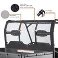 thumbnail image 3 of Classic Accessories QuadGear UTV Rear Windshield, Fits Polaris Ranger 6x6 800, 800 Full Size, Crew 800, Crew Diesel (2015 models and older), Black, 3 of 7