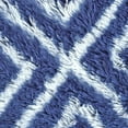 thumbnail image 4 of Lochas Luxury Velvet Shag Area Rug Plush Fluffy Rugs for Bedroom Living Room, Super Soft and Comfy Carpet, Geometric Moroccan Rugs for Girls Kids Nursery Children, 5x8 Feet, Navy Blue, 4 of 7