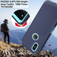 thumbnail image 5 of Compatible with iPhone Xs X 10 10s Phone Case Hybrid Rugged Shockproof Hard Protective Drop Proof Full Body Heavy Duty Mobile Cell Cover for iPhoneX iPhoneXs iPhone10 iSX 10x 10xs Xs Women Men Blue, 5 of 8
