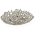 thumbnail image 3 of HomeRoots 15" Silver Aluminum Coral Decorative Bowl, 3 of 5