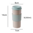thumbnail image 2 of POINTERTECK Tasse Réutilisable pour Café et Thé Couleur Aléatoire Tasse en Paille de Blé Tasse à Café avec Couvercle Bouteille d'Eau pour la Maison et l'Extérieur Tasse Isolée de Voyage Café 550 ml, 2 of 13