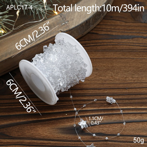 Teissuly Colorful Pearl Transparent String Bead Chain Christmas Tree DIY Decoration Christmas Wedding Scene Decoration Teissuly WER202312132358