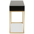 thumbnail image 4 of Baxton Studio Beagan Modern and Contemporary Black Finished Wood and Gold Metal 2-Drawer Console Table, 4 of 7