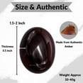 thumbnail image 4 of Natural Amber Palm Stone Crystal, Polished Healing Stone for Meditation, 4 of 7