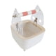 thumbnail image 5 of Soporte de inodoro para entrenamiento de loros con contenedor de basura, plataformas para juguetes para morder, soporte para percha para pájaros Naranja, 5 of 9