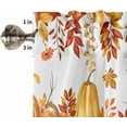 thumbnail image 5 of Fall Thanksgiving Curtain Valance for Windows Autumn Pumpkin Maple Leaves Eucalyptus Leaves Watercolor Window Treatments 1 Panel Short Curtains for Kitchen Windows Bathroom Bedroom,54 x 18 Inch, 5 of 6
