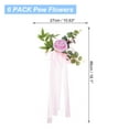 thumbnail image 2 of Wedding Aisle Decorations Pew Flowers for Wedding Ceremony Chair Floral Decoration Artificial Flowers, Pink 6 Pack, 2 of 6