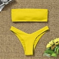 thumbnail image 2 of Kcodviy Control Piece Bikini High Women'S Swimwear Swimsuit Two Waisted Tummy Swimwears Tankinis Set Pool Cover Up For Boys Swim Suits With Shorts Ladies Swim Shorts Long Sunflower Bikini Top Sleeves, 2 of 6