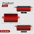 thumbnail image 3 of 9x5 Inch Enameled Cast Iron Loaf Pan with Lid, Perfect Bread Baking Pan | Even Heat Distribution for Homemade Bread, Cake, Meatloaf，2 Piece set，Red, 3 of 7