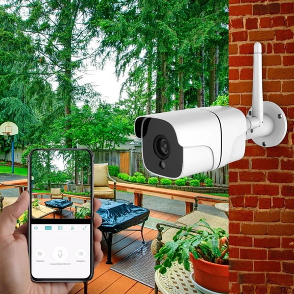 Wireless Outdoor Security Camera with Human Detection, 1080P Color Night Vision, Motion Alerts, Weatherproof, WiFi Home Surveillance Cam for Indoor Outdoor Use
