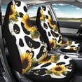 thumbnail image 2 of Jeiento Sunflower Car Seat Covers 2 Pcs Waterproof Car Seat Cover Cow Print Easy Installation Stretch Polyester Fabric Cover Universal Size Fit for Most Cars SUVs Trucks Sedans Van, 2 of 7