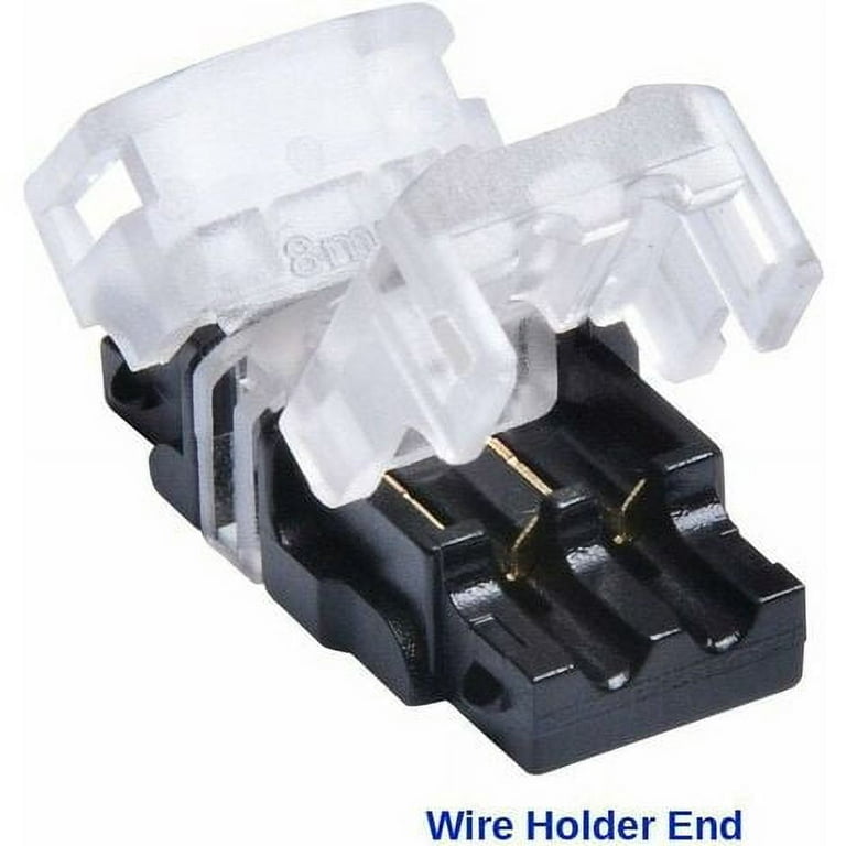 LED Strip Connector Kit For 8mm Single Color Strips - Includes L, T, I Shapes & Wire Connectors, Solderless