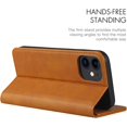 thumbnail image 4 of Wallet Case for iPhone 12 Mini,Premium PU Leather Flip Folio Case with Card Slot,Stand Holder and Magnetic Closure [TPU Shockproof Interior Protective Case] for iPhone 12 Mini 5.4",Khaki, 4 of 13