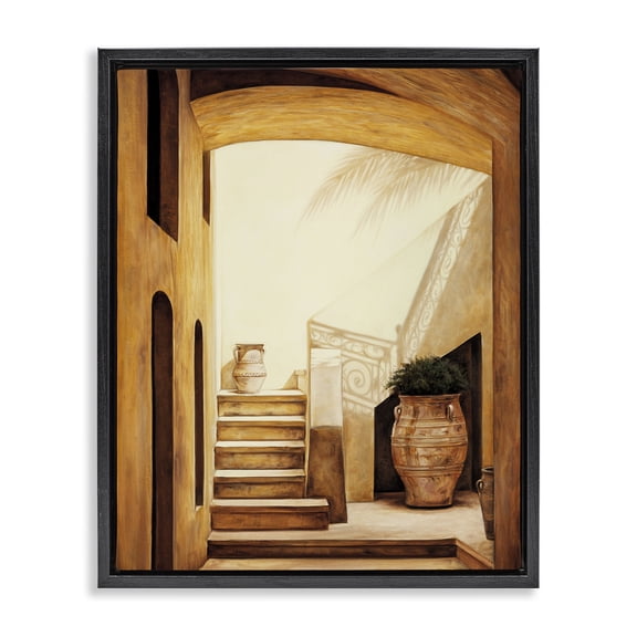 Stupell Industries Southwestern Timeless Architecture Interior Black Floating Frame Canvas Art, 17 x 21, by Eduardo