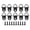 Black, variant on 50 Sets Metal Picture Hangers with Screws, Small Triangle Ring Picture Hooks Kit for Hanging Plated Photo Frame Wire Wall Decor Art (Gold)