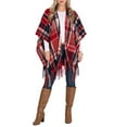 thumbnail image 3 of Woolrich Women's Textured Luxe Soft Warm Cozy Blanket Shawl Wrap Cape (Noel Plaid, One Size Fits All), 3 of 3