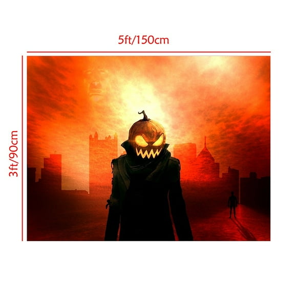 WCIC Halloween Family Decoration Pumpkins Painting Poster 5Ftx3ft