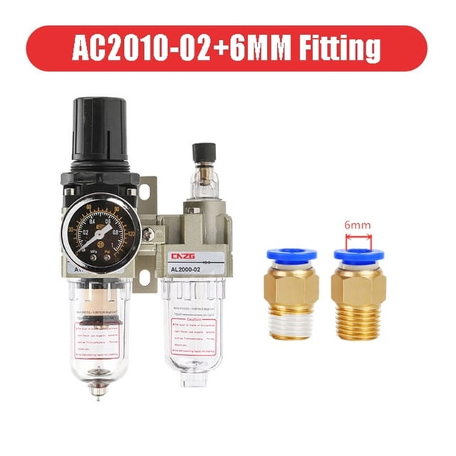 Compressor Air Filter,Pressure Regulator Trap Pneumatic Oil Water Separator Pump Manual Drainage Supply AC2010-02 ,Long Lasting