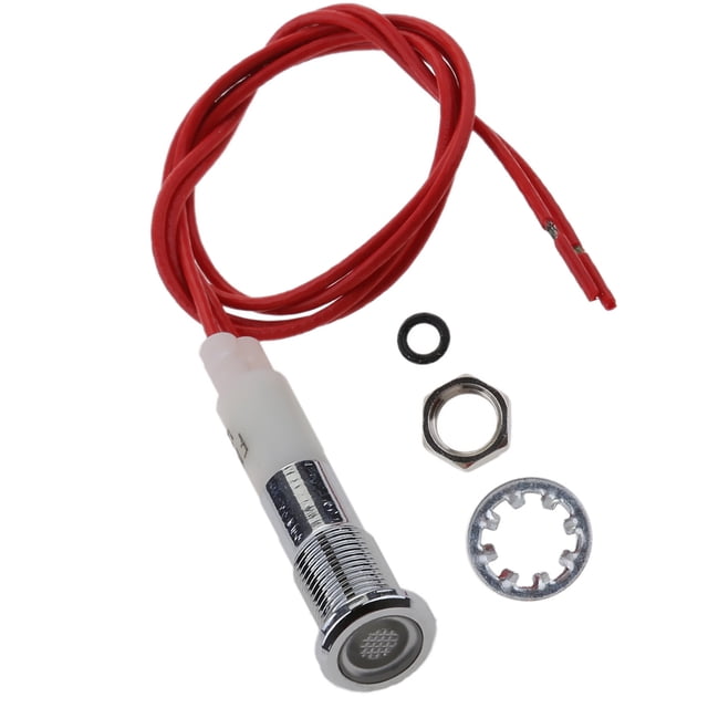 Bombilla Indicadora de Señal LED de Reemplazo de La Camioneta de 12V 6mm LED para Camión de Reemplazo + Wrie Blanco Macarena Lámpara de luz indicadora del panel de instrumentos a prueba de agua