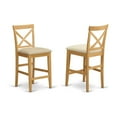 thumbnail image 2 of East West Furniture Pub 3-piece Wood Dining Set with Counter Chairs in Oak, 2 of 4