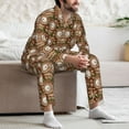 thumbnail image 7 of Sikiie Beautiful Owl Mens Pajama Set, Soft Warm Long Sleeve Sleepwear, Cozy Button-Down Pjs for Men-X-Large, 7 of 7