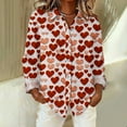 thumbnail image 4 of Chuancc Winter Tops Tops for Women Trendy Womens Long Sleeve Tops Work Blouses SOft Long Sleeve T Shirts for Women Tshirts Shirts Shirts for Women Trendy Heart Pattern Sequin Shirt Dress Shirts S, 4 of 6