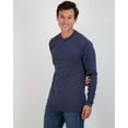 thumbnail image 2 of Real Essentials 3 Pack: Men's Cotton Performance Long Sleeve Crew Neck Pocket T-Shirt Athletic Top (Available in Big & Tall), 2 of 5