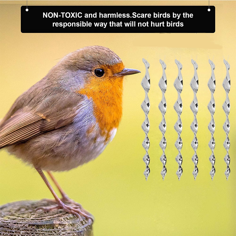 UDIYO 6/8Pcs Bird Repellent Spiral Scare Devices, Bird Repellent