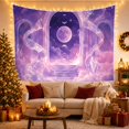 thumbnail image 3 of Arched Lunar Portal With Cloud Stairway, Dreamy Fantasy for Space Lovers, Mystical Celestial Wall Art, Housewarming Gift, Tapestry Wall Hanging for Bedroom and Dorm, 3 of 7