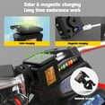 thumbnail image 4 of Tire Pressure Monitoring System Solar Charging Waterproof Motorcycle Tire Alarm with Large LCD Screen 2 External Sensors, 4 of 8