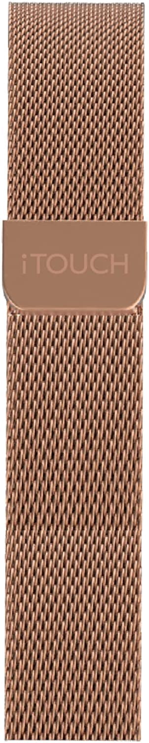 iTouch Air 3 40mm/Sport 3 Unisex Extra Interchangeable Metal Strap: Narrow Rose Gold Mesh