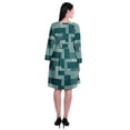 thumbnail image 4 of Moomaya Designer Printed Short Flared Dress Full Sleeve Velvet Tunic Dresses For Women, 4 of 7