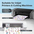 thumbnail image 4 of SHIQI-Vinyl Sticker Paper, Frosty Clear Printable Sticker Paper for Inkjet Printer, Quick Drying, Water Resistant, Scratch Resistant, Sticks to Most Surfaces, 8.5 x 11 Inches, 40 Sheets, 4 of 4