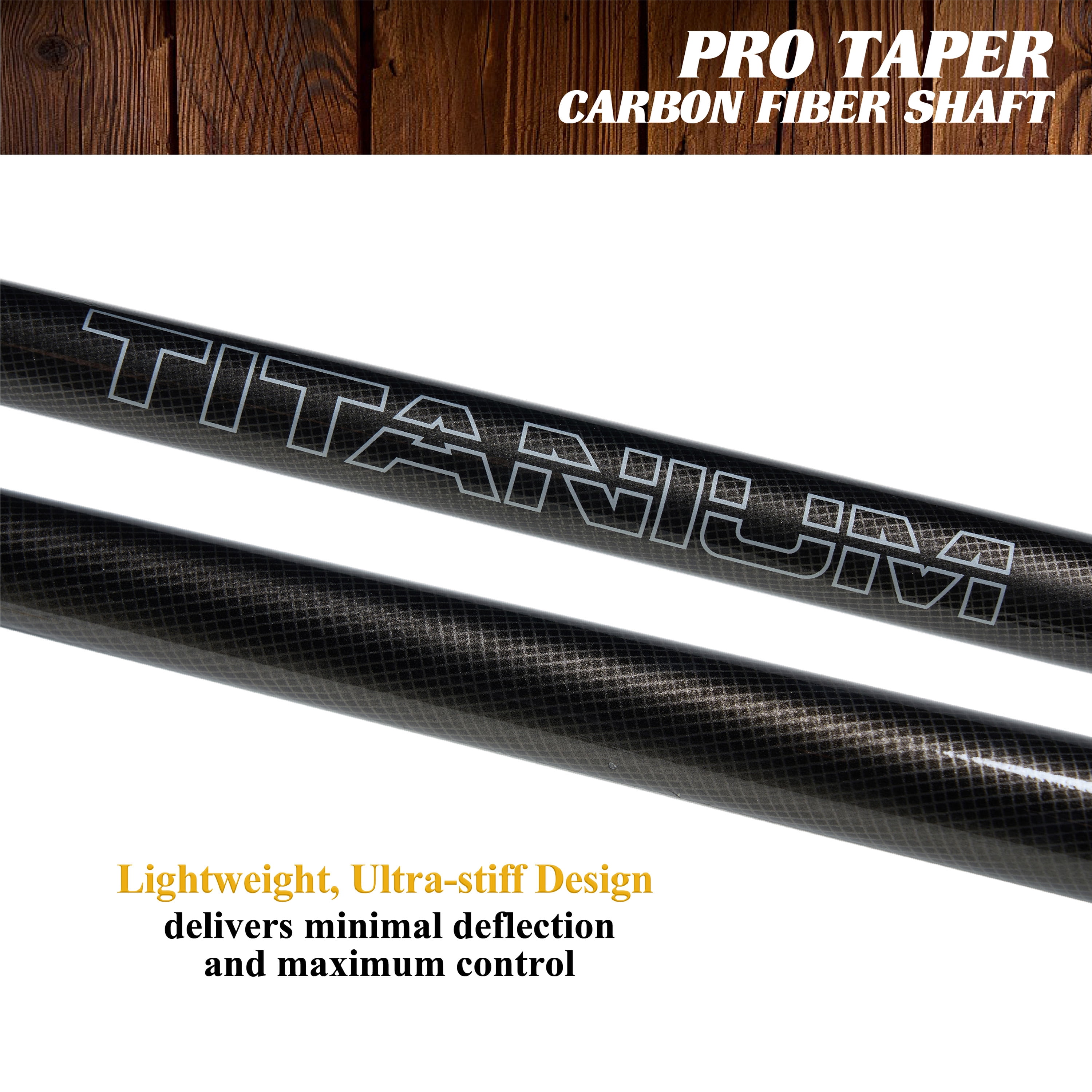 Barrington Billiards Titanium 58-inch Carbon Fiber Two-Piece Pool Cue with Quick-Release Joint and Anti-Slip Grip