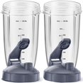 thumbnail image 1 of Paquete de 2 piezas de repuesto con tapa abatible para llevar y juntas de goma compatibles con NutriBullet 600 w/900 w, 1 of 7