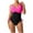 Hot Pink One Piece Swimsuit, variant on YanHoo Full Coverage Swimsuits for Women 2026 Tummy Control One Piece Swimsuit Push Up Bathing Suits Colorblock Monokinis Red,XXL