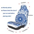 thumbnail image 3 of Wukai Blue Watercolor Full Set Car Seat Covers with Soft Padding Universal Auto Front Seats Protector and Cushion Mat, 3 of 5
