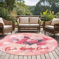 thumbnail image 4 of Round Rugs 8Ft, Love Heart Valentines Round Area Rug Washable Indoor Throw Carpet, Pink Red Grey Love Heart Balloon Large Non Slip Circle Rug for Kids Room RV Home Decor Aesthetic, 4 of 8