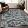 thumbnail image 6 of Addison Rugs Mayfield Washable Transitional Striped Charcoal Rectangle Rug, 9' x 12', 6 of 6