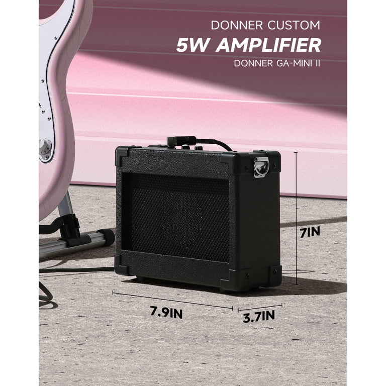 Donner DST-80 Electric Guitar Kit Pink Beginner Set photo 4